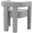 thumbnail image 4 of 5 Piece Boulce Upholstered Dining Chairs and Bench Set in Gray, 4 of 10