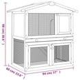 thumbnail image 4 of vidaXL Outdoor Rabbit Hutch Small Animal House Pet Cage 3 Doors Wood, 4 of 5