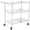 Silver(3-Tiers Low Handle), variant on Lumiparty Heavy Duty 3-Tier Rolling Utility Cart, Wire Rack Cart On Wheels, for Kitchen Pantry Steel Frame with Handle & Shelves, Silver