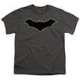 thumbnail image 2 of Batman Batman Logo Yellow Outline Kids T Shirt (Medium) for Youth Toddler Boys and Girls, Charcoal, 2 of 5