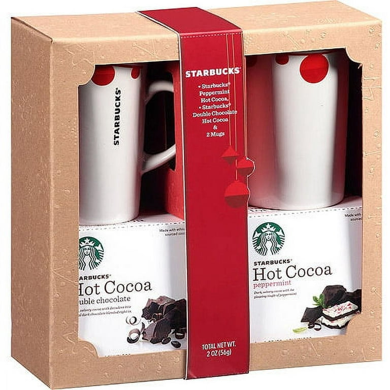 NEW STARBUCKS Holiday Cozy Cocoa Hot Chocolate Gift Set 2 Mugs