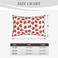 thumbnail image 4 of Zufioo Strawberries Print Double-sided Plush Pillow Cover,Decorative Pillow Protector without Pillow Core, Suitable for Sofa, Bedroom, Car-16"x24", 4 of 6