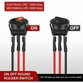 thumbnail image 5 of Nilight 8PCS 12V-24V 20A Red LED Round Rocker Toggle Switch 3 Pin SPST ON Off with 16AWG Pre-Wired Leads for Car Truck Boat Marine, 5 of 8