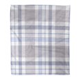 thumbnail image 1 of POGLIP Flannel Throw Blanket Blue Grey Tartan Plaid Pattern Printing Pattern Checkered Gray Madras Border Check 58x80 Inch Lightweight Cozy Plush Fluffy Warm Fuzzy Soft, 1 of 4