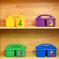 thumbnail image 5 of Plastic Classroom Storage Caddy Organizer with Handle, 6-Pack 3 Compartments, Teacher Supply Caddy for Classroom Organization, Table, Desk, Office, Craft Art Caddy - Assorted Colors, 5 of 8