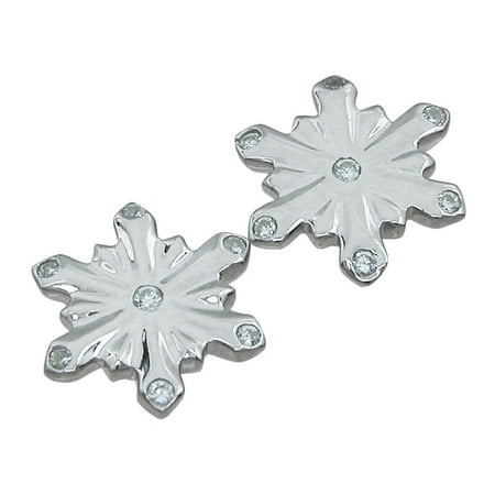 925 Sterling Silver Small Stud Earrings Makes Unique Engagement Gifts For Women, Snow Flake Sterling Silver Earrings