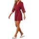 thumbnail image 4 of Bata ligera corta para mujer INSPIRE CHIC, de algodón, delgada, pijama suave, ropa de casa para damas, color rojo, 4 of 6