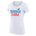 thumbnail image 2 of Women's G-III 4Her by Carl Banks  White Oklahoma City Thunder Super-Slim Fit Lightweight Team Sport V-Neck T-Shirt, 2 of 3