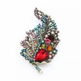thumbnail image 3 of QQTDFG Vintage Style Multicolor Crystal Rhinestone Flower Leaf Brooch Pin Party Gift-default, 3 of 6
