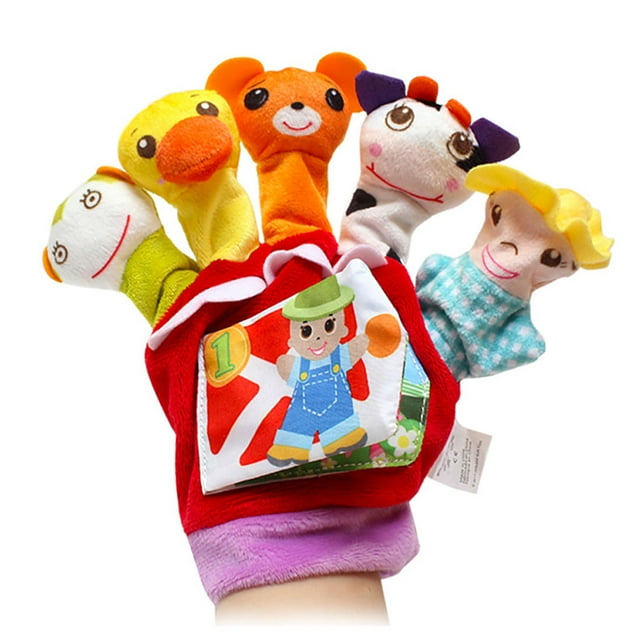 Hand Puppet Creative Cartoon Animals Finger Puppet Finger Doll Toy for Kids