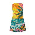 thumbnail image 6 of Viikei Sleeveless Summer Dress for Women,Women's Summer Fashion Beach Pocket Printing Sleeveless V-Neck Dress Yellow M, 6 of 7