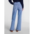 thumbnail image 3 of Scenario Women's and Women's Plus High Rise Straight Leg Let Down Hem Jeans, 29" Inseam, Sizes 0-28W, 3 of 6