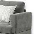 thumbnail image 3 of Lae 35 Inch Sofa Chair- 1 Throw Pillow- Tufted- Gray Chenille Upholstery, 3 of 5