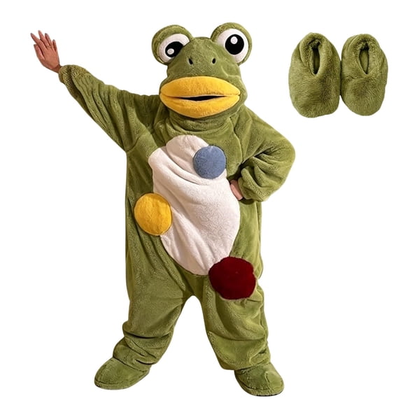 Plus Size Rompers and Jumpsuits Big Mouth Monster Onesie Funny Big Mouth Monster 𝐏ajamas Onesie Adult Soft Plush Loungewear