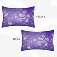 thumbnail image 2 of Gaeub Snowfall Sky White Purple Printed Pillow Case, Comfort Soft Hidden Zipper, Suitable for Sofa, Bedroom-16"x24", 2 of 6