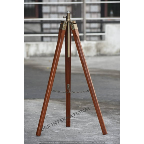 Nautical Tripod Floor Lamp Stand Wood Chrome Lamp Home And Decor Floor Lamp
