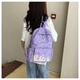 thumbnail image 4 of CUZIBR Floral Polka Dot Backpack For Teen Girls Casual Canvas School Backpack Lightweight Student Travel Daypack With Front Pocket, 4 of 6