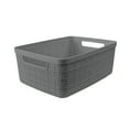 thumbnail image 5 of Curver Set of 6 Jute Basket Small Durable Resin Organization and Storage Basket Bin, Grey, 5 of 11