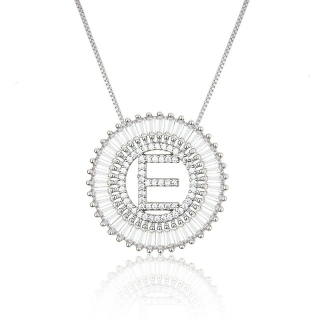 Collier Pendentif Alphabet A-Z Breloques Femme Chaîne Lettre Initiale