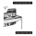 thumbnail image 3 of Towallmark 9QT Roll Top Chafing Dish Buffet Set,Rectangle Stainless Steel Catering Food Warmer Comes with 2 Half Size Pans, Catering Warmer Server with Visible Lid Water Pan Stand Fuel Holder Clip, 3 of 6