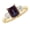 Alexandrite, variant on 1 to 6 Carat Emerald 14K Yellow Gold 3 Stone LAB GROWN Gemstone and LAB GROWN Diamond Engagement Ring (1ct Center, VS1-VS2 Clarity) Emerald 1 Carat Size: 9
