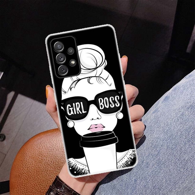 Funda de teléfono de princesa para mujer, cubierta de café para Samsung Galaxy A53, A52, A73, A72, A12, 5G, A13, A22, A23, A32, A33, A02S, A03S, A42, A43, A50 qiuyongming unisex