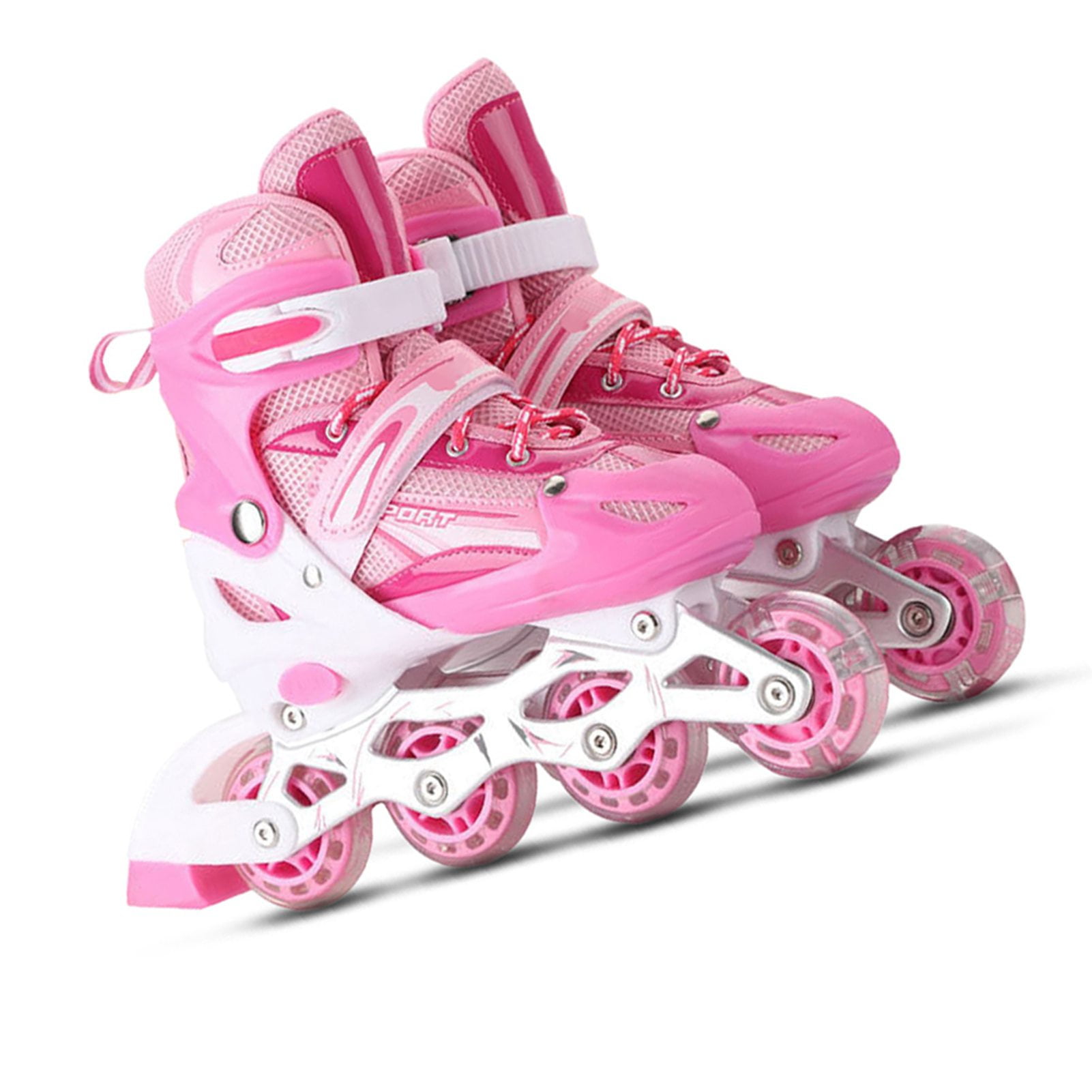 Inline Adjustable Illuminating Inline Skates With Light Up Wheels For Kids And Adults For Girls And Boys Men And Women