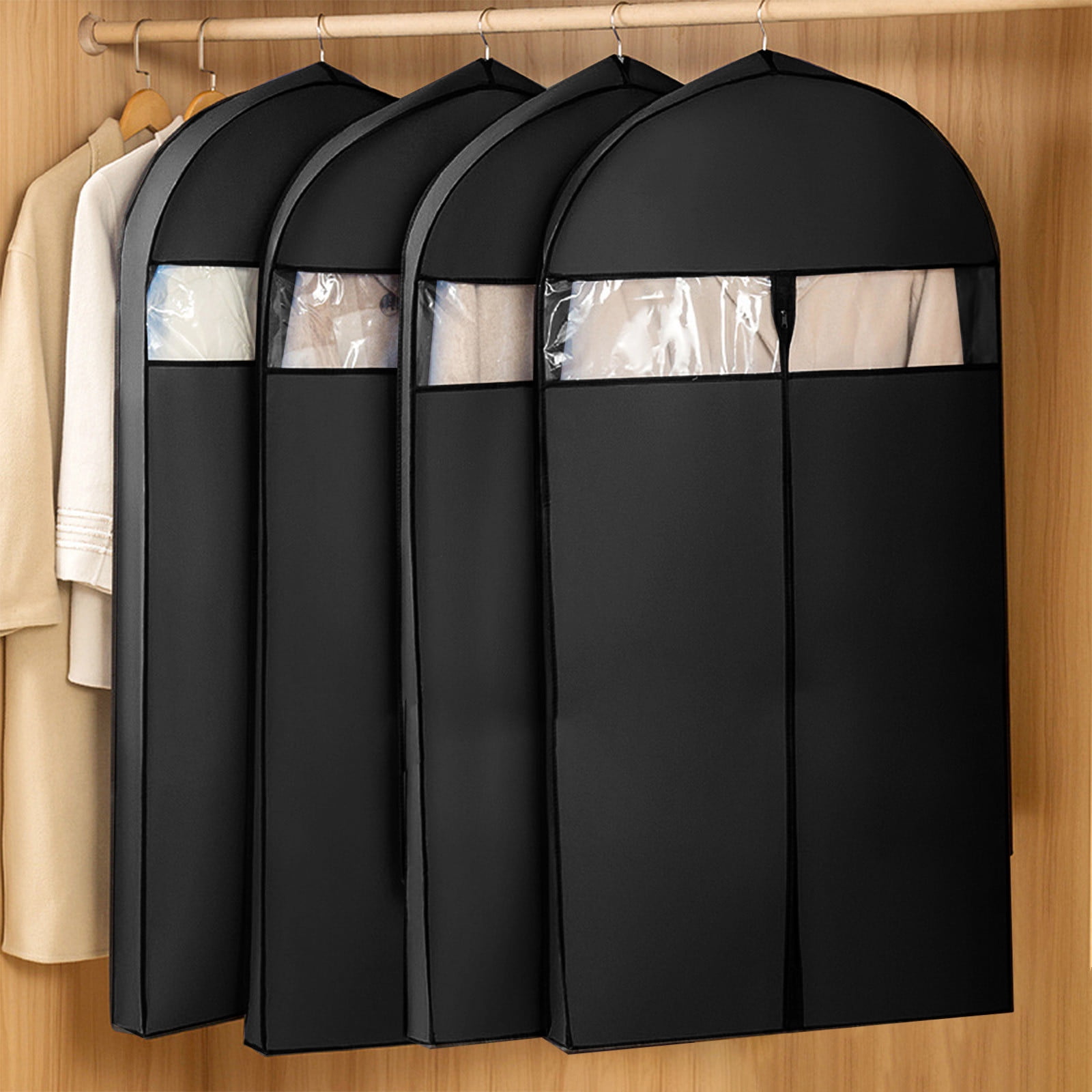 Sac à Vêtements Sac de Costume pour Rangement de Placard et Voyage Sac à Vêtements Pliable pour Suspendre Vêtements Sac de Costume de Voyage avec Carte d'Identité pour Costumes Jupes, Sac à