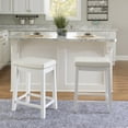 thumbnail image 2 of Linon Cessford 26" Backless Indoor Counter Stool, White Finish with White Faux Leather, Includes 1 Stool, 2 of 12