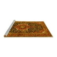 thumbnail image 2 of Ahgly Company Machine Washable Indoor Rectangle Medallion Yellow Traditional Area Rugs, 2' x 5', 2 of 4