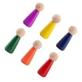 thumbnail image 5 of Gymnture 6Pcs Rainbow Wooden Peg Dolls for Toddlers Educational Toys, 5 of 11