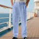 thumbnail image 1 of Ceisia Men's Relaxed Straight Retro Gift Striped Cotton Dress Pants Soft Structured Thin Striped Multi-Color, 1 of 9