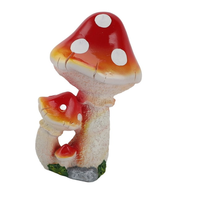 Décor de Champignons en Résine 3 Champignons Design Exquis Décoratif Polyvalent Décor de Jardin Extérieur Ornement de Champignons, Résine de Qualité Supérieure, Résistant aux Intempéries, Charme Unique pour Jardin, Patio,