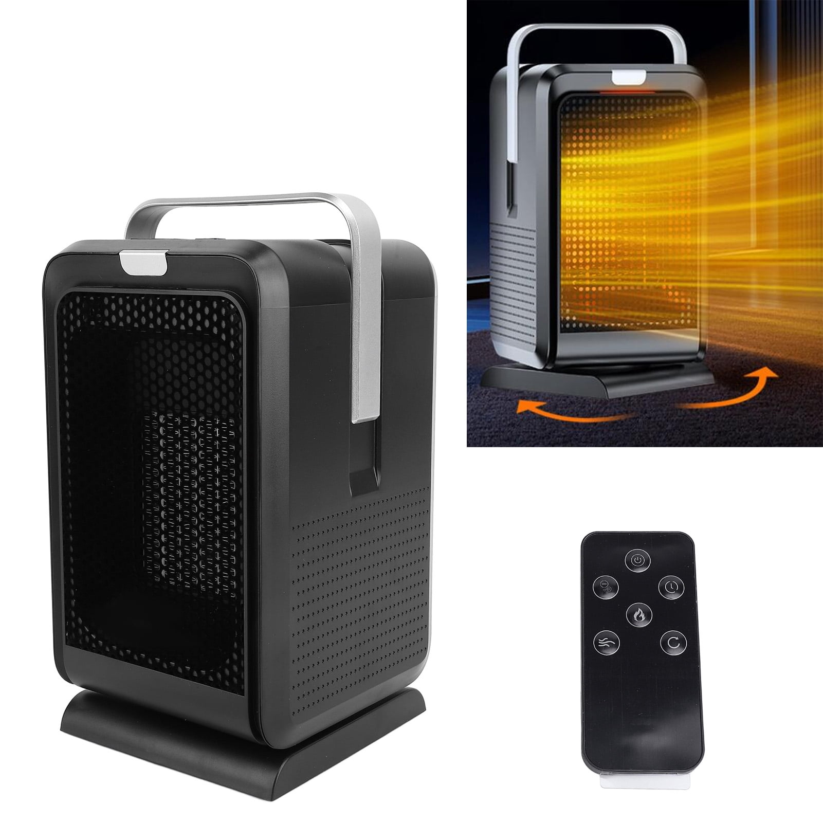 Space Heater, Portable Electric Heater Quiet 1000W Remote Control  for Bedroom