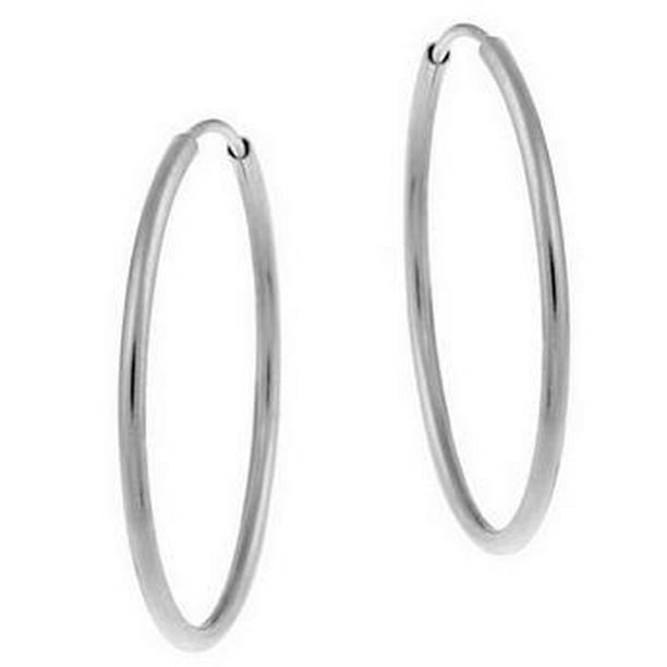 n/a - Sterling Silver Endless Wire Hoop Earrings - Walmart.com ...