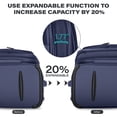 thumbnail image 2 of New York Xpress 20" Softside Carry on Luggage for Airplane Expandable Spinner Suitcase with TSA Lock, Navy, Xj1907, 2 of 10