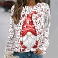 thumbnail image 3 of Ropa Harajuku de Papá Noel para mujer, Camiseta de algodón de gran tamaño, Tops informales con cuello redondo, ropa de calle de manga larga a la moda para mujer, 3 of 4