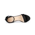 thumbnail image 4 of BLISSFUL STEP Woman's Sandals Block Heels Ankle Strap Open Toe Sandals Black 9, 4 of 6
