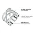 thumbnail image 5 of Infinity Ring for Women Crisscross Micro Pave Cz White Gold Plated Ginger Lyne Collection, 5 of 5