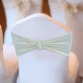 thumbnail image 5 of 1PCS Elastic Chair Sashes with Adjustable Buckle Slider, Stretchable Chair Cover Bands for Wedding Decorations, Banquet Reception Party Ceremony Chair Bows, Universal Fit Polyester Chair Ties, 5 of 5