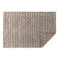 thumbnail image 2 of Contemporary Home Living 2' x 3' Stone Brown and Cream White Recycled Cotton Modern Style Loop Rug, 2 of 3