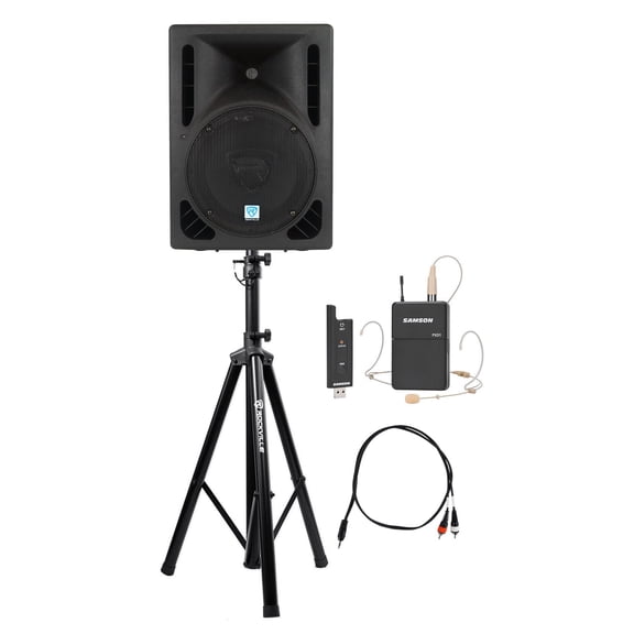 Rockville 10" Bluetooth Speaker System w/Headset Mic For Speeches, Presentations