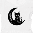 thumbnail image 4 of Inktastic Cat on Crescent Moon with Leaves and Stars Girls Baby Dress, 4 of 5