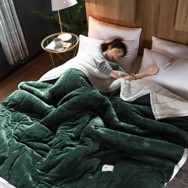 fleece blankets and throws Adult Thick Warm winter Blankets Home Super Soft  duvet luxury solid Blankets On twin Bedding - Walmart.com