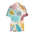 thumbnail image 3 of Birdeem Blouse Décontractée à Manches Courtes Imprimée Florale Col en V pour Femmes, 3 of 6