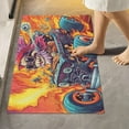 thumbnail image 2 of Bathroom Rug Mats Toiletry Mat Monster Car Fire Print, Luxury U-Shaped Toilet Rug, Soft Mat for Bathroom Floor, Non-Slip Absorbent Bath Carpet, Quick Dry Machine Washable, 17.3"x13.4", 2 of 4