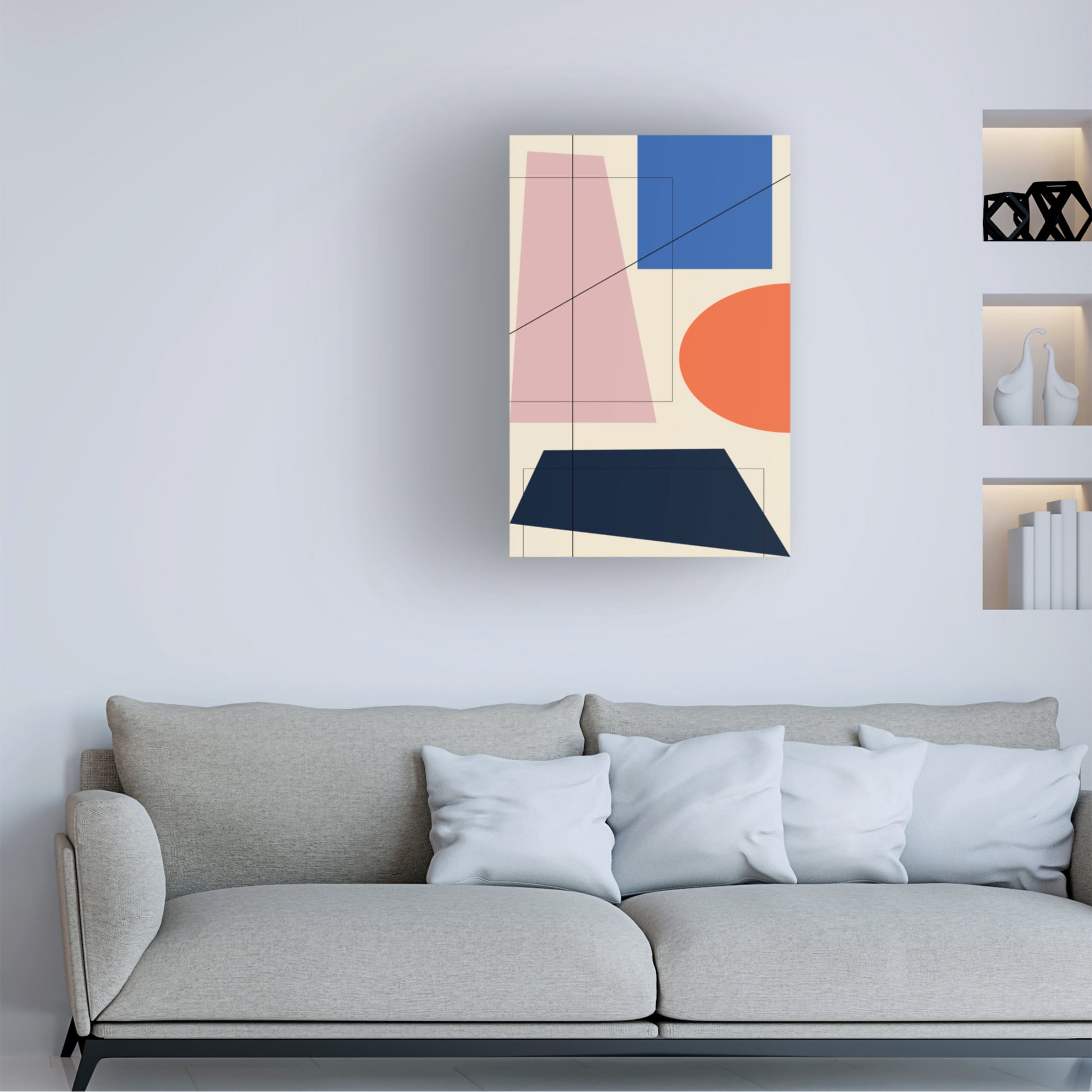Trademark Fine Art Oju Design Geometric 4 Canvas Wall Art
