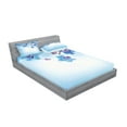 thumbnail image 2 of Ambesonne Flower Fitted Sheet & Pillow Sham Set, Orchids Nature, Full, Blue and Purple, 2 of 2