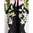 thumbnail image 4 of Más el tamaño de los encajes de ganchillo de la impresión floral del entrecruzamiento Tank Top Rosegal Camisetas sin mangas de talla grande, 4 of 5