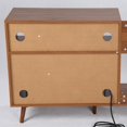 thumbnail image 4 of Record Player Stand with Charging Station & USB Ports, Mid-Century Turntable Stand Table Holds Up to 300 Albums, 4 of 5